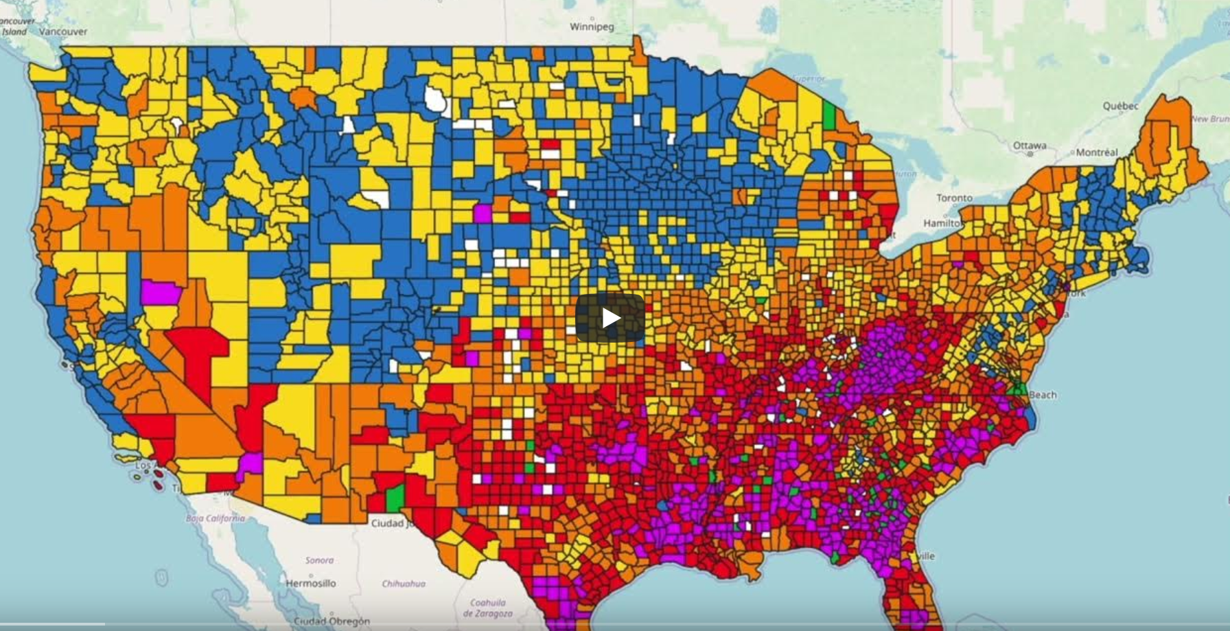 US Hurricane Health Risk Index